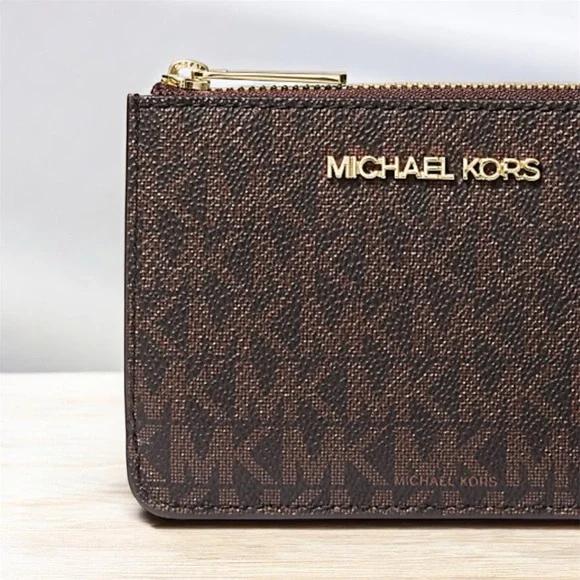 Michael Kors Tan Card Holder with Key Ring - Picture 4 of 8
